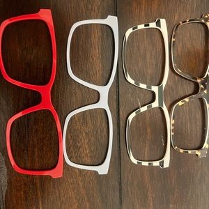 Pair eyeglass snap on for Larkin frames. One are sunglasses.  These are magnetic
